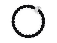 Gumička na vlasy By Eloise London Silver Bling Diamanté Moon 1 ks Black