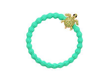 Gumička na vlasy By Eloise London Bling Charms Gold Diamanté Turtle 1 ks Apple Green