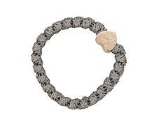 Gumička na vlasy By Eloise London Woven Gold Heart 1 ks Pebble Grey