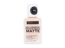 Make-up Revolution Relove Super Matte 2 in 1 Foundation & Concealer 24 ml F1