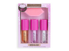 Olej na rty Makeup Revolution London Kiss & Go Lip Oil Set 4,5 ml Kazeta