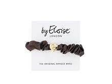 Gumička na vlasy By Eloise London Silk Scrunchie Gold Heart 1 ks Mocha