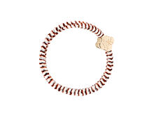 Gumička na vlasy By Eloise London Velvet Gold Quatrefoil 1 ks Soft Neutrals