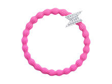 Gumička na vlasy By Eloise London Silver Bling Diamanté Bolt 1 ks Neon Pink