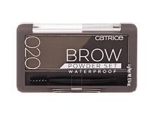 Set a paletka na obočí Catrice Brow Powder Set Waterproof 4 g 020 Ash Brown