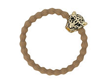 Gumička na vlasy By Eloise London Gold Bling Jaguar Camel 1 ks
