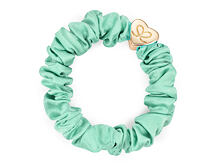 Gumička na vlasy By Eloise London Silk Scrunchie Gold Heart Mint 1 ks Mint