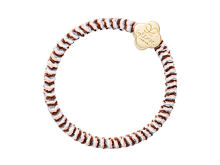 Gumička na vlasy By Eloise London Velvet Gold Quatrefoil 1 ks Soft Neutrals