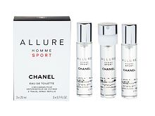 Toaletní voda Chanel Allure Homme Sport Náplň 3x20 ml 20 ml