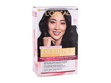 Barva na vlasy L'Oréal Paris Excellence Creme Triple Protection 48 ml 100 Black poškozená krabička