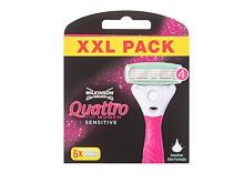 Náhradní břit Wilkinson Sword Quattro For Women Sensitive 6 ks