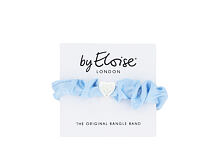 Gumička na vlasy By Eloise London Silk Scrunchie Silver Heart 1 ks Sky Blue