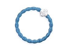 Gumička na vlasy By Eloise London Metallic Silver Quatrefoil 1 ks Sky Blue