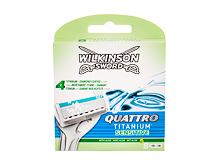 Náhradní břit Wilkinson Sword Quattro Titanium Sensitive 4 ks