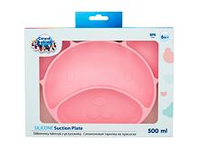 Nádobí Canpol babies Silicone Suction Plate Pink 500 ml
