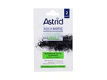 Pleťová maska Astrid Aqua Biotic Active Charcoal Cleansing Mask 2x8 ml