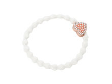 Gumička na vlasy By Eloise London Rose Gold Bling Heart Cream 1 ks