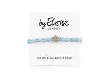 Gumička na vlasy By Eloise London Metallic Silver Star 1 ks Light Blue