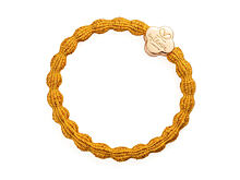 Gumička na vlasy By Eloise London Metallic Gold Quatrefoil 1 ks Turmeric Yellow