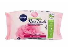 Čisticí ubrousky Nivea Rose Touch Micellar Wipes With Organic Rose Water 25 ks