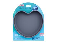 Nádobí Canpol babies Silicone Suction Plate Heart Grey 300 ml