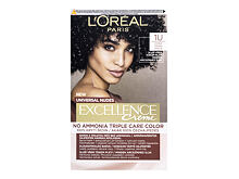 Barva na vlasy L'Oréal Paris Excellence Creme Triple Protection No Ammonia 48 ml 1U Black