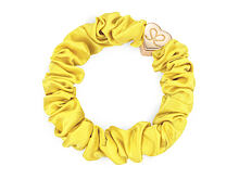 Gumička na vlasy By Eloise London Silk Scrunchie Gold Heart 1 ks Mellow Yellow