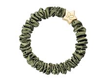 Gumička na vlasy By Eloise London Skinny Silk Scrunchie Gold Star 1 ks Olive Green