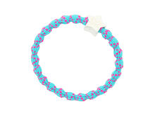 Gumička na vlasy By Eloise London Silver Star Pink on Blue 1 ks Pink on Blue