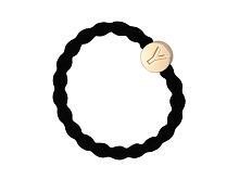 Gumička na vlasy By Eloise London Letter Charms Y 1 ks Black