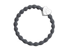 Gumička na vlasy By Eloise London Silver Heart Storm Grey 1 ks Storm Grey