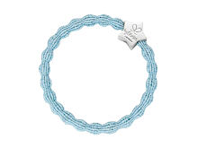 Gumička na vlasy By Eloise London Metallic Silver Star 1 ks Light Blue