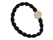 Gumička na vlasy By Eloise London Letter Charms Gold 1 ks B Black