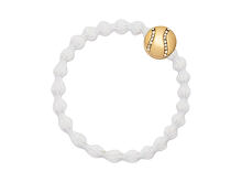Gumička na vlasy By Eloise London Gold Bling Tennis Ball 1 ks White