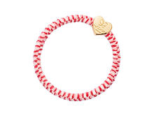 Gumička na vlasy By Eloise London Velvet Gold Heart 1 ks Raspberry Ripple