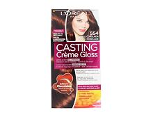 Barva na vlasy L'Oréal Paris Casting Creme Gloss 48 ml 554 Chilli Chocolate poškozená krabička