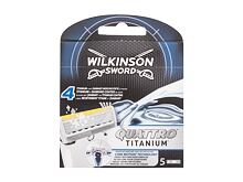 Náhradní břit Wilkinson Sword Quattro Titanium 5 ks