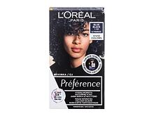 Barva na vlasy L'Oréal Paris Préférence Vivid Colors 60 ml 1,102 Blue Black poškozená krabička
