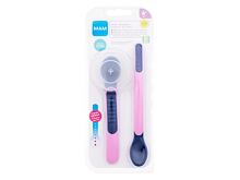Nádobí MAM Heat Sensitive Spoons & Cover 6m+ Pink 1 ks