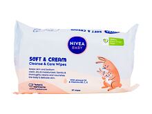 Čisticí ubrousky Nivea Baby Soft & Cream Cleanse & Care Wipes 57 ks