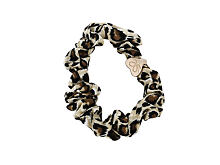Gumička na vlasy By Eloise London Silk Scrunchie Gold Heart Leopard 1 ks