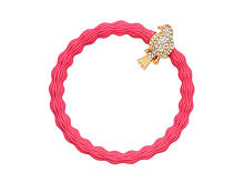 Gumička na vlasy By Eloise London Bling Charms Gold Diamanté Bird Neon Peach 1 ks Neon Peach