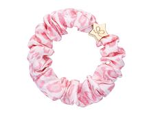 Gumička na vlasy By Eloise London Silk Scrunchie Gold Star 1 ks Pink Leopard