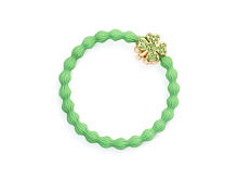 Gumička na vlasy By Eloise London Bling Charms Gold Diamanté Clover Leaf 1 ks Apple Green