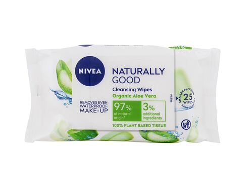 Čisticí ubrousky Nivea Naturally Good Organic Aloe Vera 25 ks