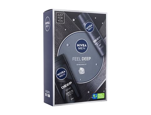 Sprchový gel Nivea Men Feel Deep 250 ml poškozená krabička Kazeta