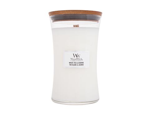 Vonná svíčka WoodWick White Tea & Jasmine 610 g poškozený obal