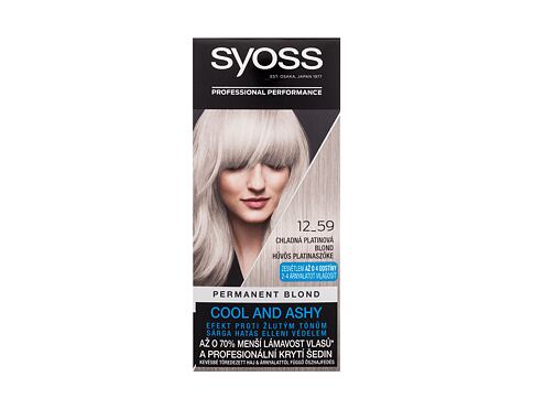 Barva na vlasy Syoss Permanent Coloration Permanent Blond 50 ml 12-59 Cool Platinum Blond