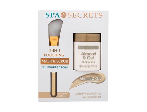 Pleťová maska Xpel Spa Secrets Almond & Oat 2-in-1 Polishing Face Mask 140 ml poškozená krabička Kazeta