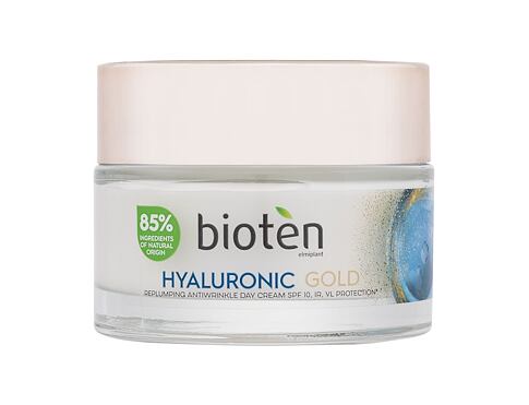 Denní pleťový krém Bioten Hyaluronic Gold Replumping Antiwrinkle Day Cream SPF10 50 ml